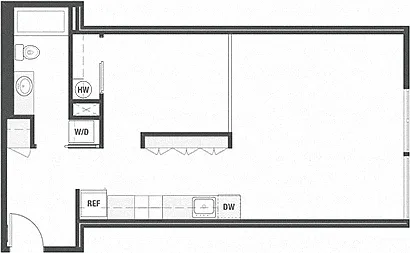 Floor plan Open 1x1 B