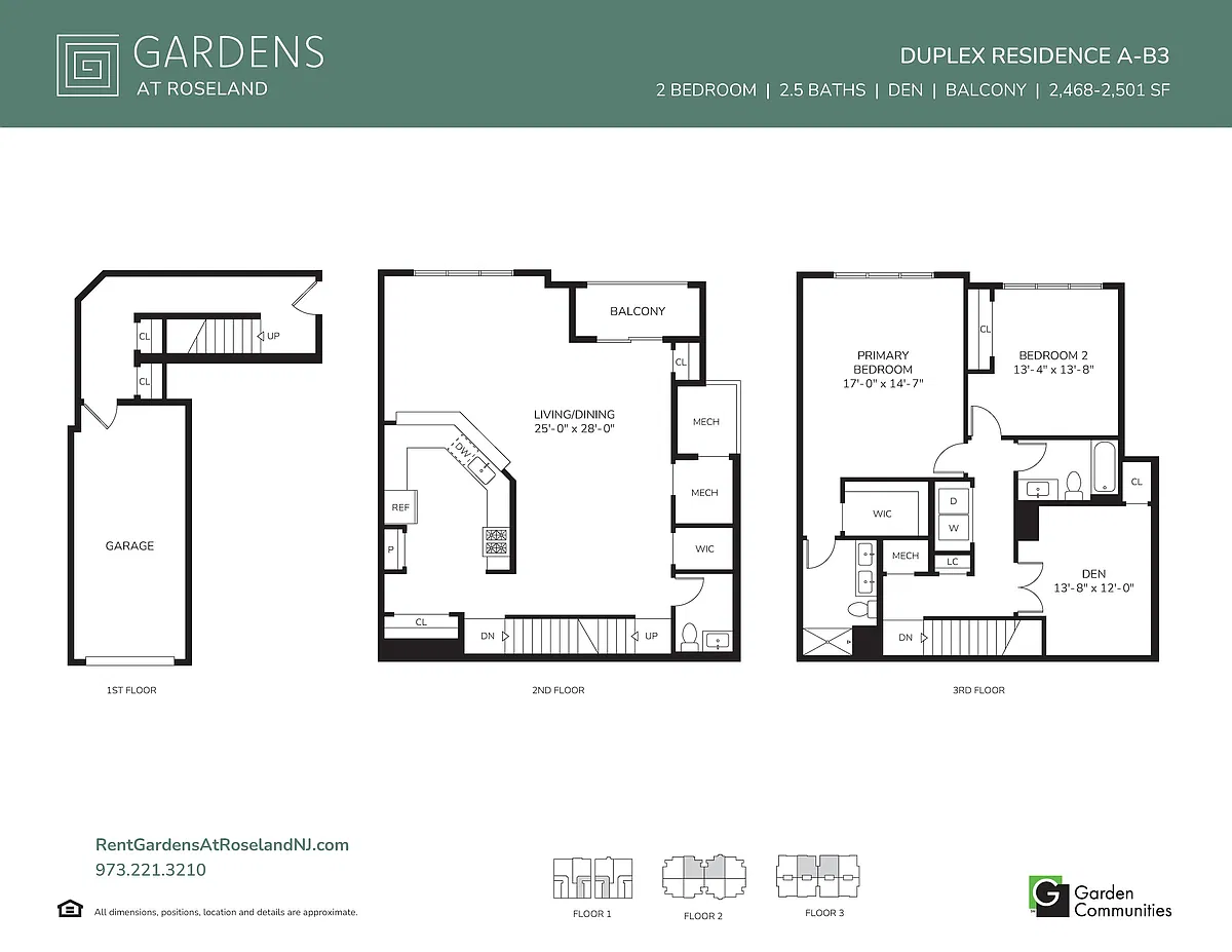Floor plan Two Bedroom Duplex Apartment with Balcony A-B3