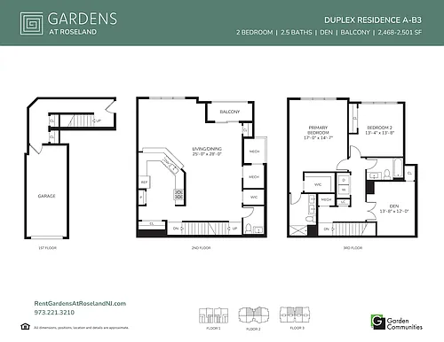 Floor plan Two Bedroom Duplex Apartment with Balcony A-B3