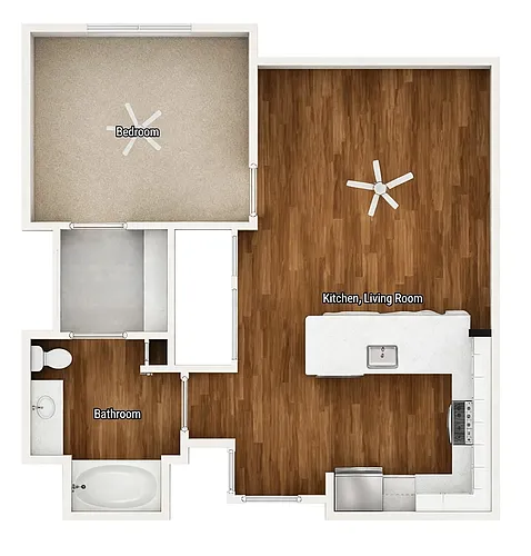 Floor plan 1 Bed 1 Bath