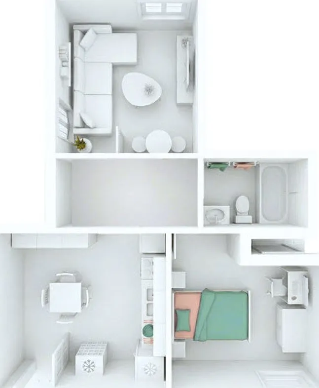 1 Bedroom Apartment with Livingroom — Photo 2