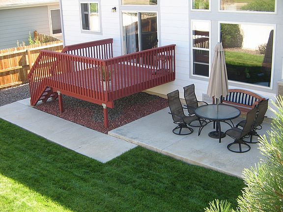 freshly painted deck 