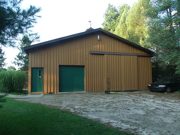 front of pole barn