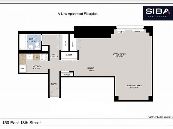 2nd image of 150 E 18th St APT 1A