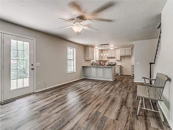 Living area, open to the kitchen
