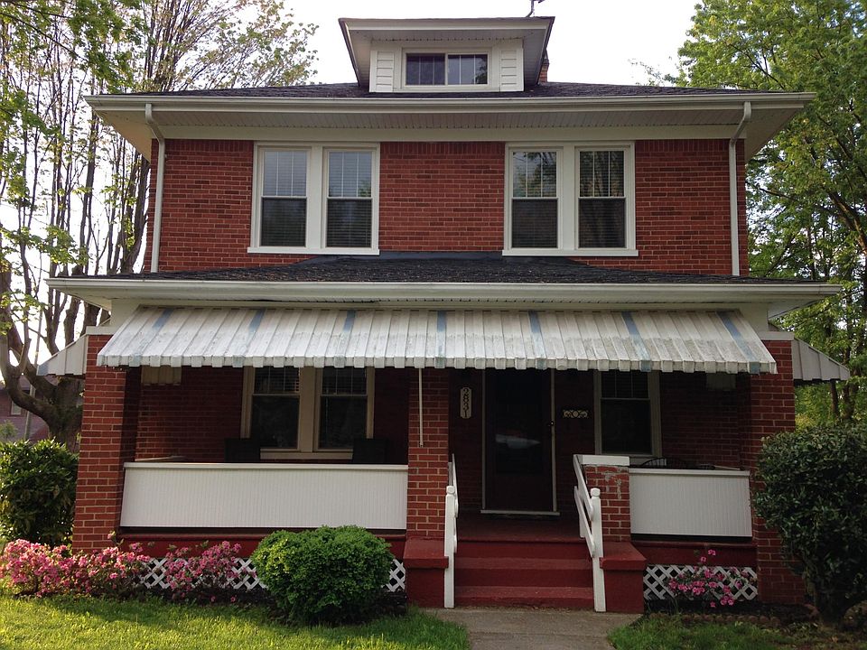 Front with covered porch