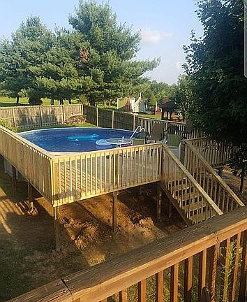 Pool with deck