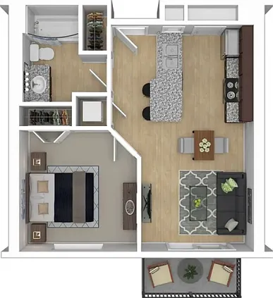 1 Bedroom Floor Plan 1 Bedroom Floor Plan