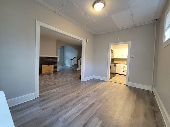 Viewing the kitchen and living room from the dining room