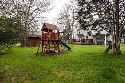 Large fenced backyard