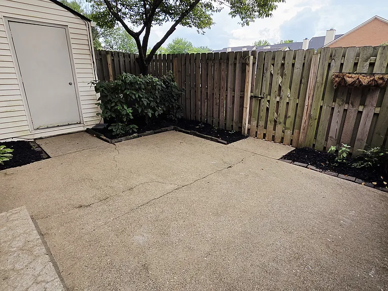 Back Patio with Storage Shed