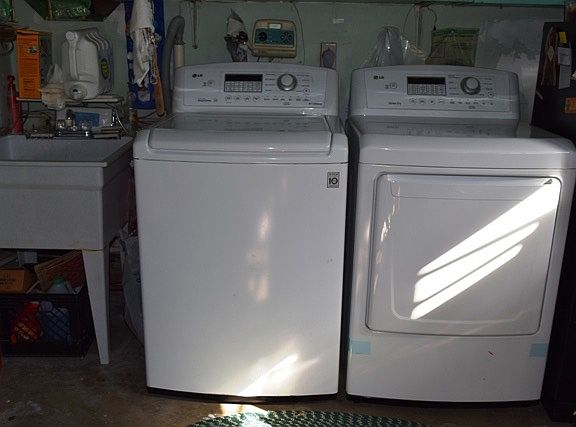 Washer and Dryer in Garage