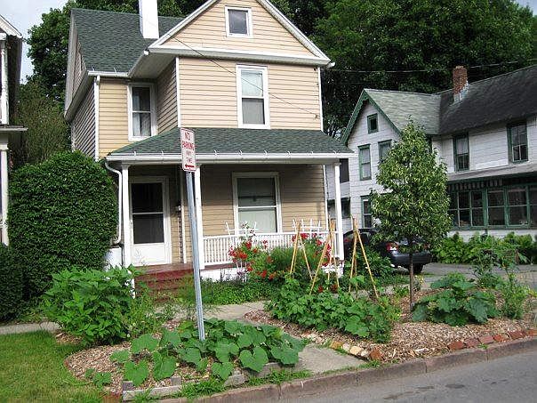 West-facing front porch and front garden get good sun