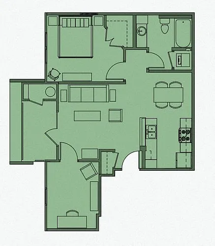 Floor plan Deluxe Single