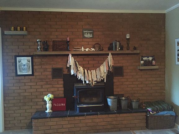 Wood burning stove that we've used to heat the house in the