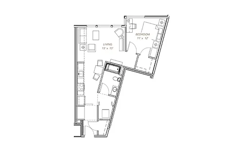 Floor plan GLV - 1x1 - B6