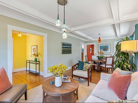 Living room and dining space with furniture for example (not included)