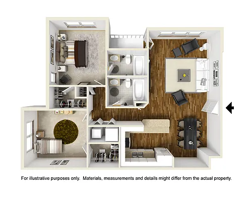 Floor plan 2 Bed