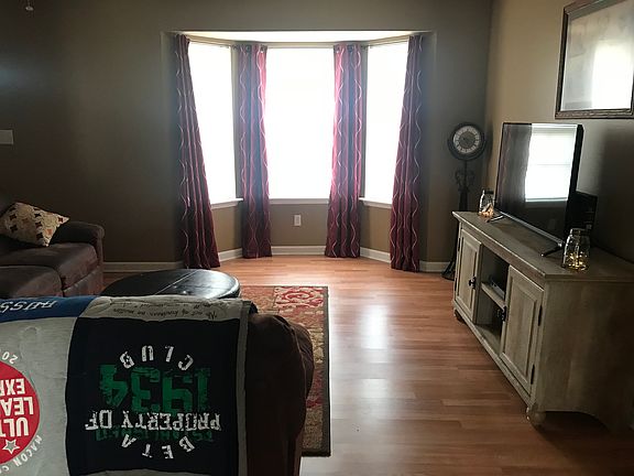 Living room with bay window
