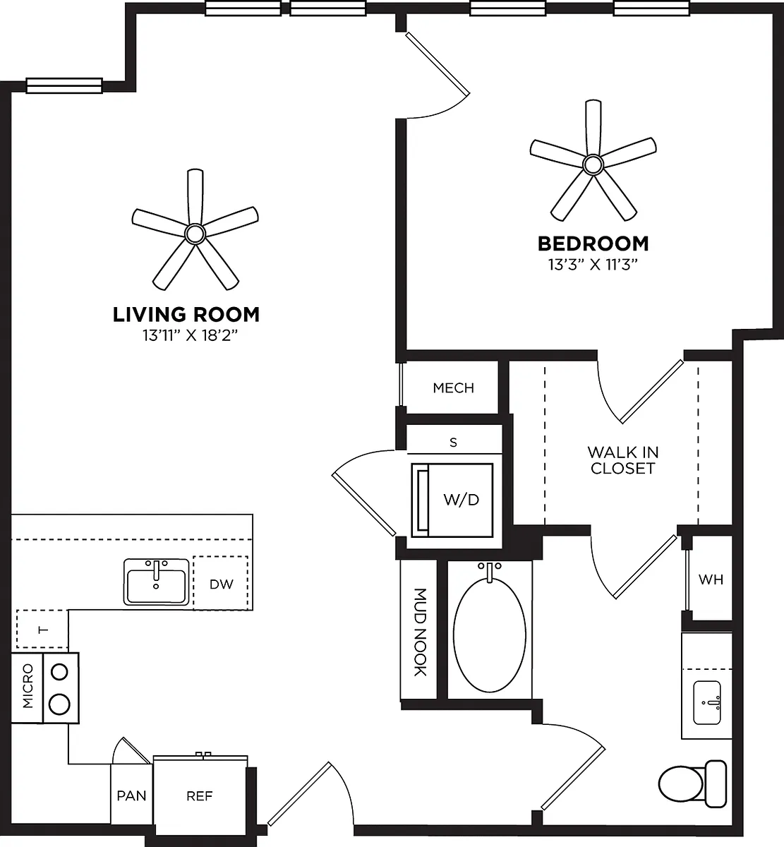 Floor plan A2.1 No Balcony