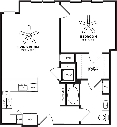 Floor plan A2.1 No Balcony