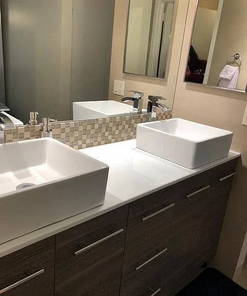 Attached master bedroom - double sink