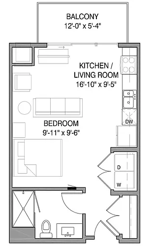 Floor plan Studio