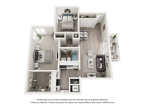 Floor plan Two Bedroom