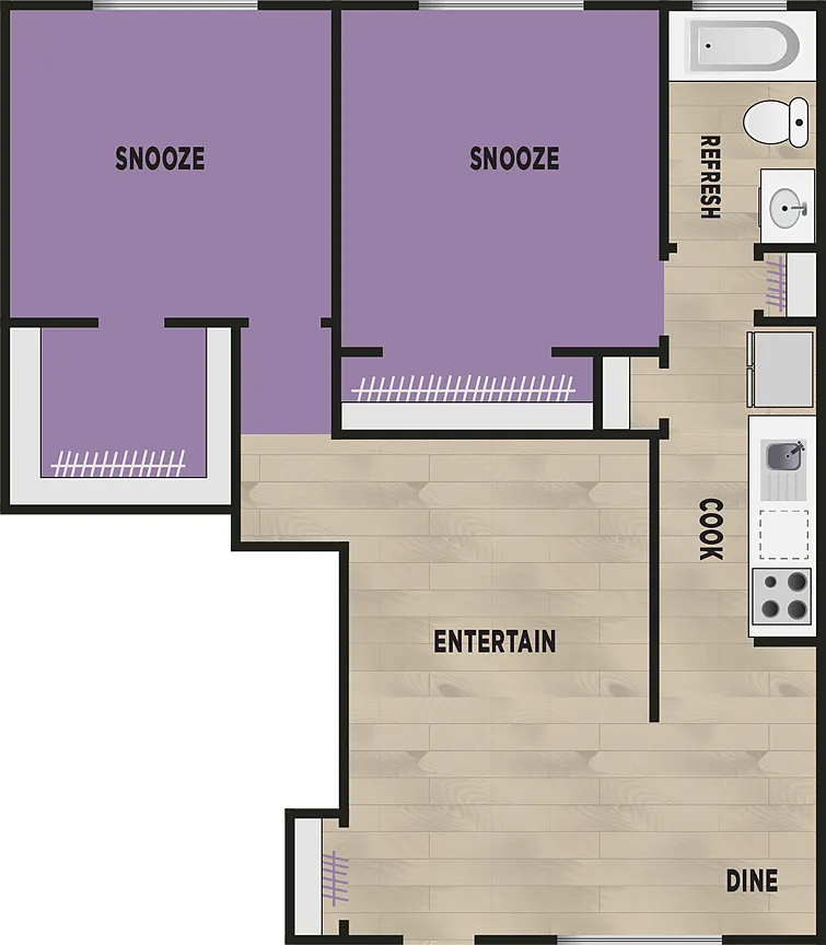 Floor plan Two Bedroom A