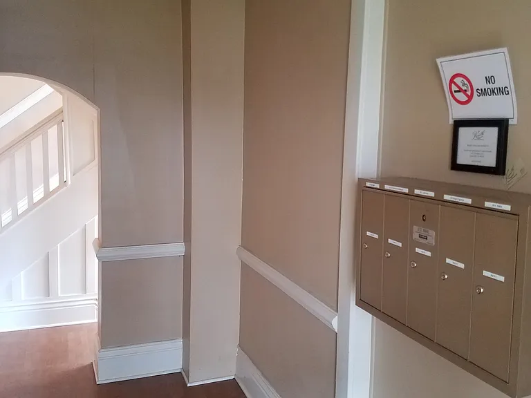 Common hallway with mail and package delivery