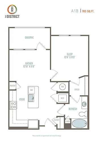 Floor plan A1B