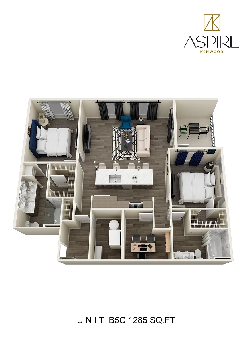 Floor plan Two Bedroom