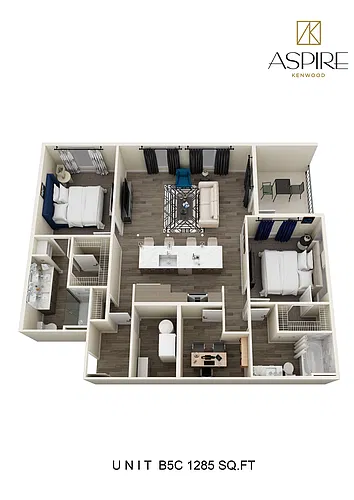 Floor plan Two Bedroom