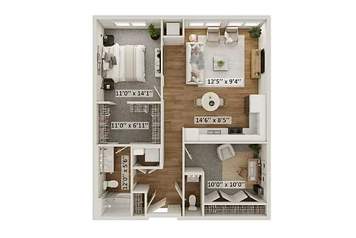Floor plan Camelot D with Den