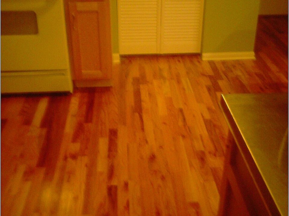 replaced old kitchen tile with brand new hardwood