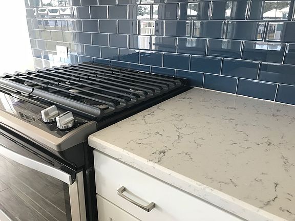 Stylish subway tile backsplash
