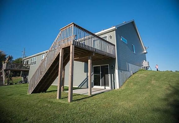 Back yard and deck