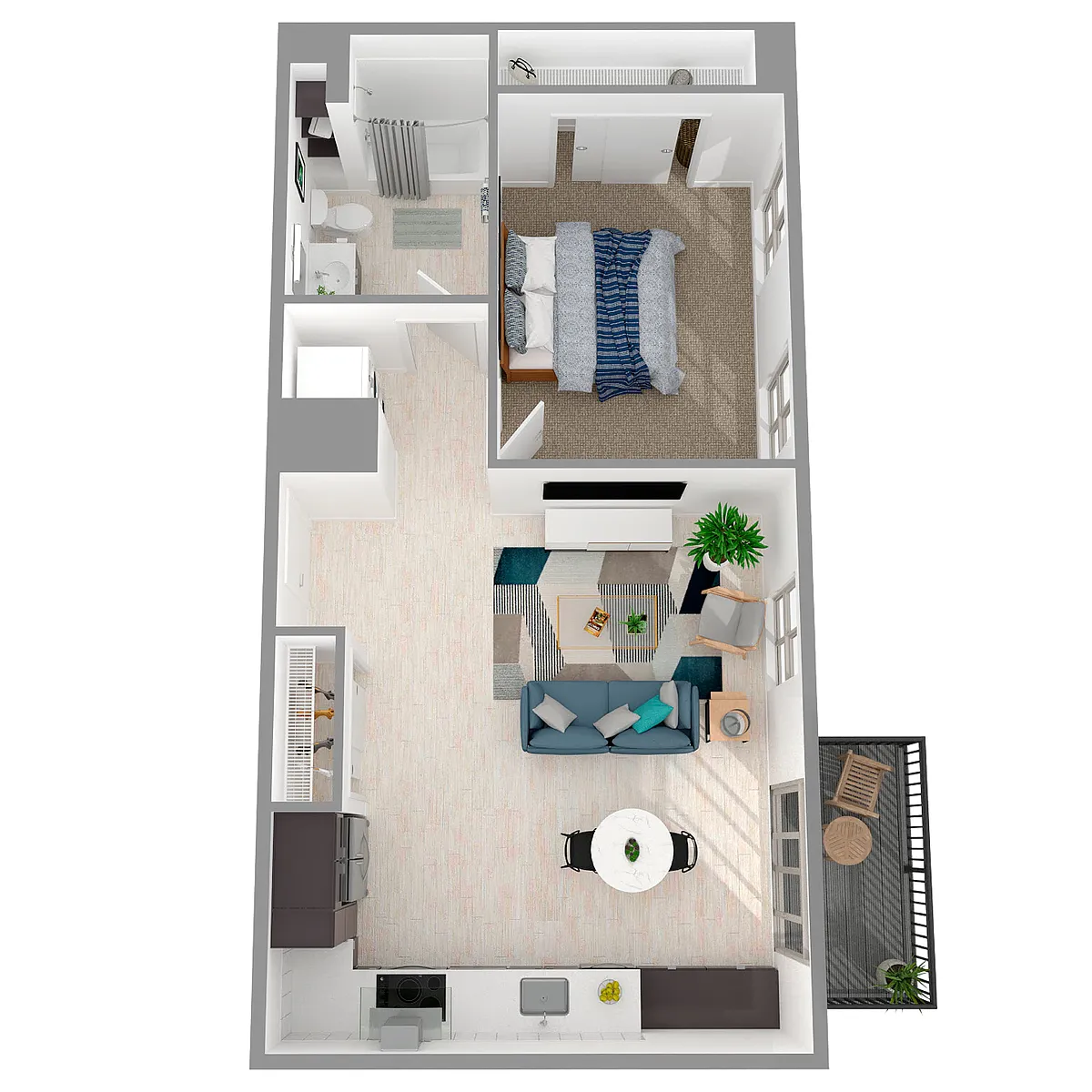Floor plan 1X1 - A291