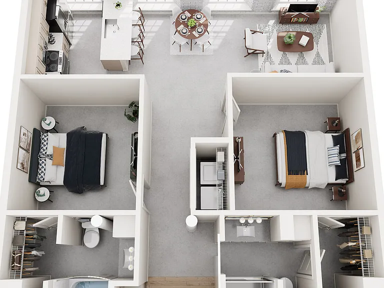 2C floor plan The Lofts at King Mill
