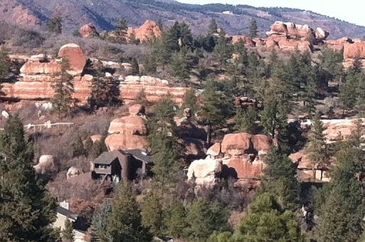 View of house from hilltop