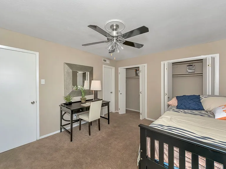 Large bedroom designed for comfort and relaxation