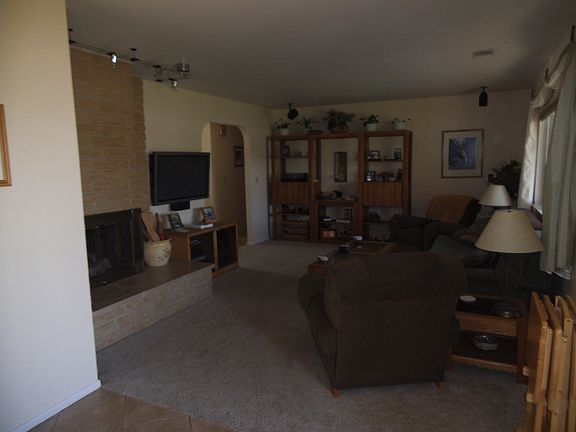 Living room with fireplace