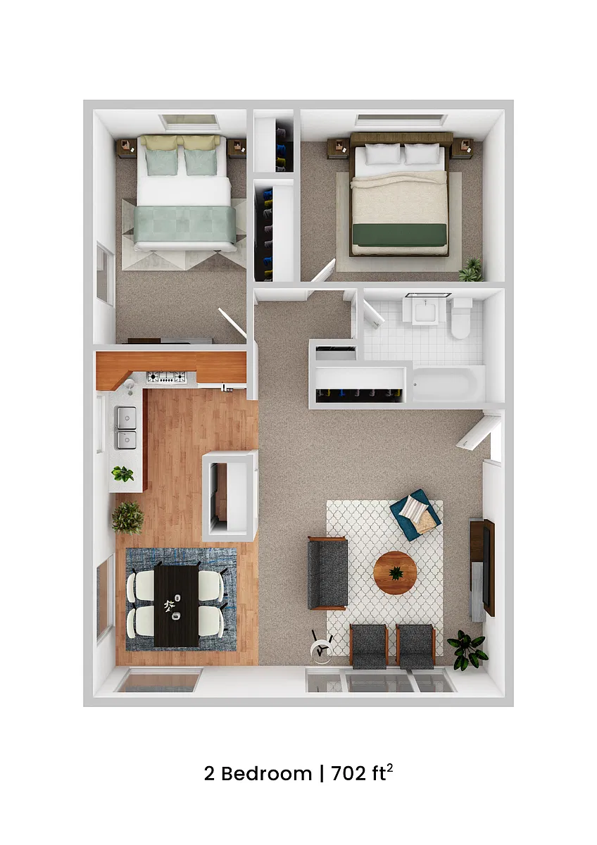 Floor plan 2 Bedroom A