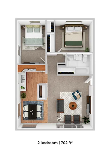 Floor plan 2 Bedroom A
