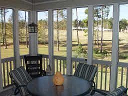 Screen Enclosed Porch with Golf Course View