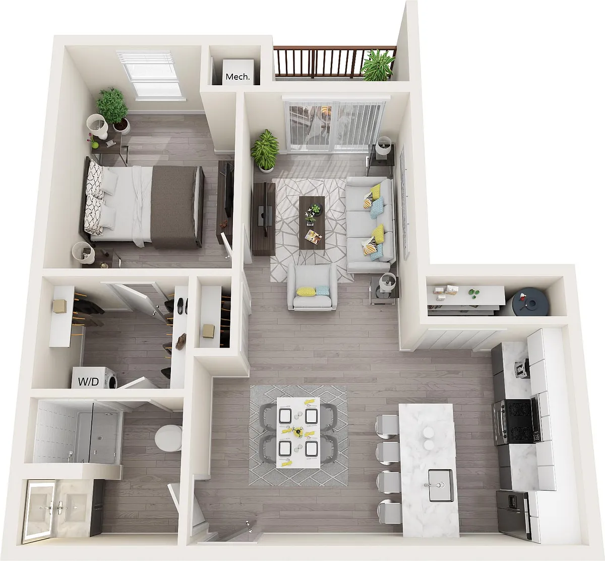 Floor plan Archer 1 Bed B