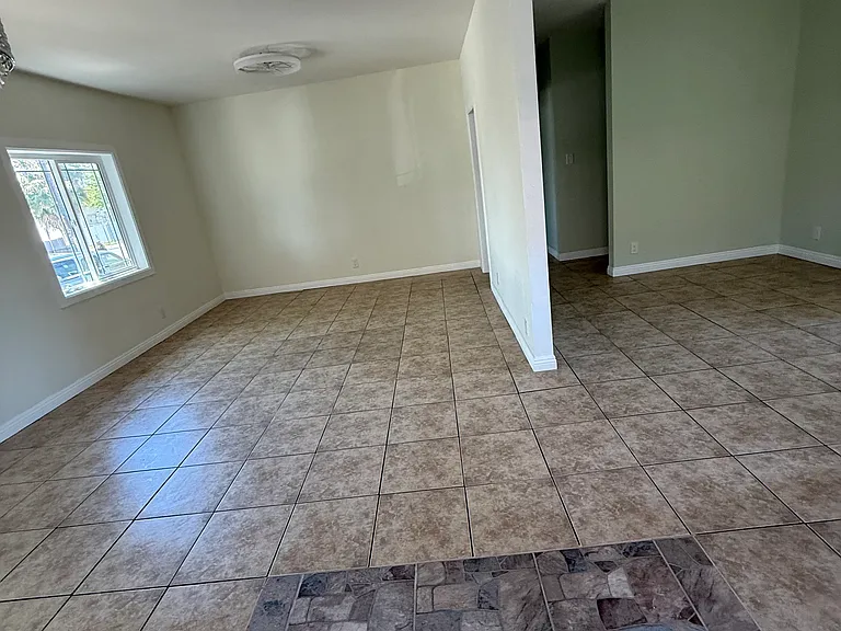 Main entrance interior. New entrance flooring