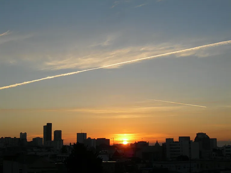 Morning sunrise from your window (your city lights view is even better now, photo taken before Salesforce skyscraper came up!)