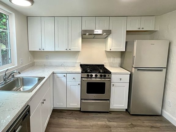 Recently remodeled kitchen with new cabinets and appliances