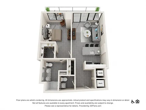 Floor plan One Bedroom D